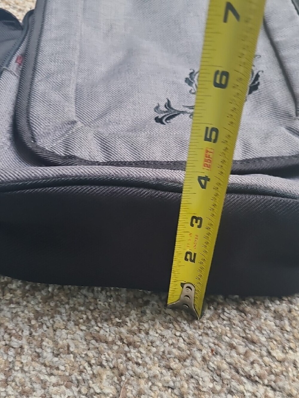 REI Gray Crossbody Bag with Embroidered Accent - Picture 10 of 12